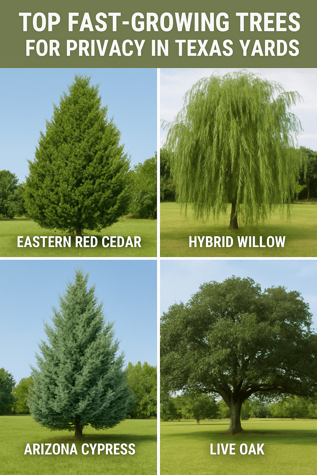 🌲 Top Fast‑Growing Trees for Privacy in Texas&nbsp;Yards